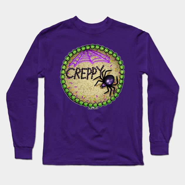 Creppy Cookie Cake Long Sleeve T-Shirt by Jan Grackle